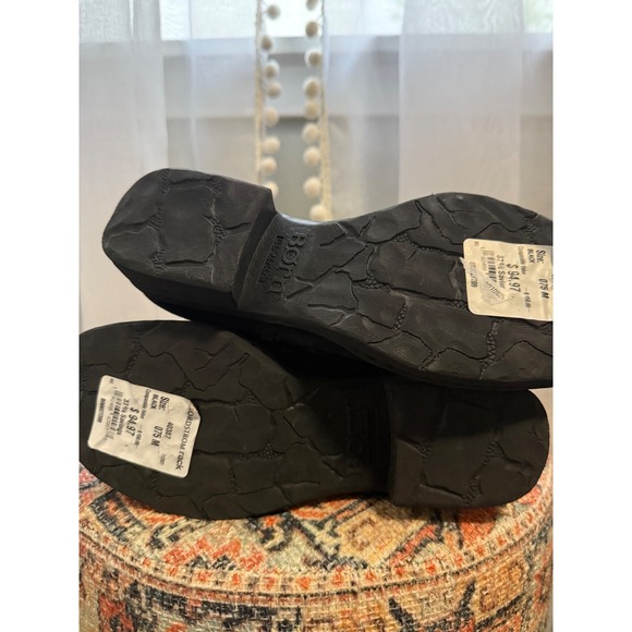 Born Black Suede Fringe Ankle‎ Boots Kenia block Heel Western 7.5 boho western - Picture 6 of 10